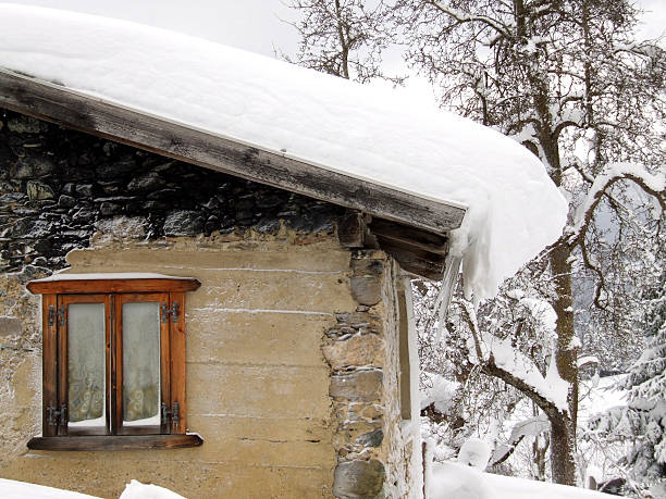 magic in a (mountain) hut stock photo