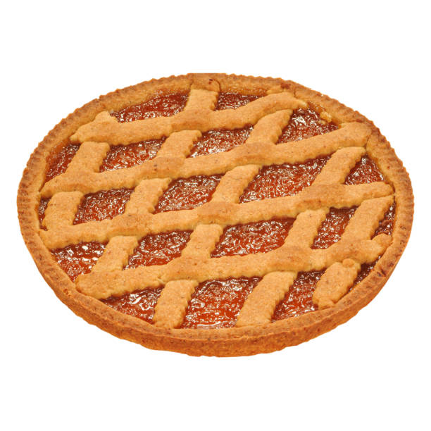 istock apricot jam tart, typical baked product, top front view on white background 1397182579