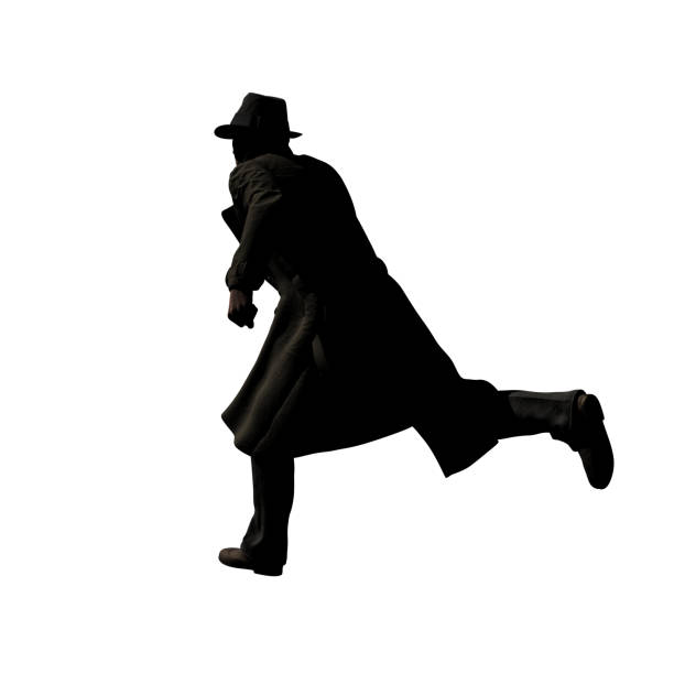 A private eye in vintage style. 3d rendering.