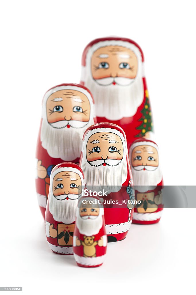 Szczęśliwy Santa Claus rodziny - Zbiór zdjęć royalty-free (Matrioszka)