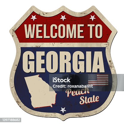 istock Welcome to Georgia vintage rusty metal sign 1397188682