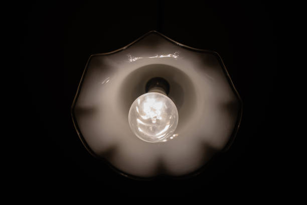 istock Tungsten filament lamp at night 1397190066