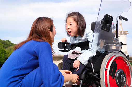 She is a 12 year old Asian girl with muscular dystrophy.  She is slowly progressing in her disease but she is very cheerful and positive. She enjoys doing everything with her electric wheelchair. Even though the disease makes it difficult for her to move her facial muscles, her eyes and voice are always full of smiles and happiness.