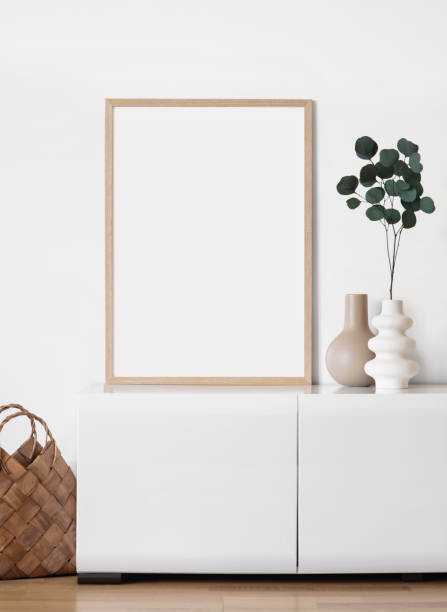 istock Artwork mock-up in interior design. Blank picture frame on a wall 1397195854