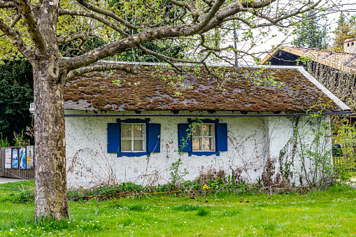 View of an old house in springtime in Germany