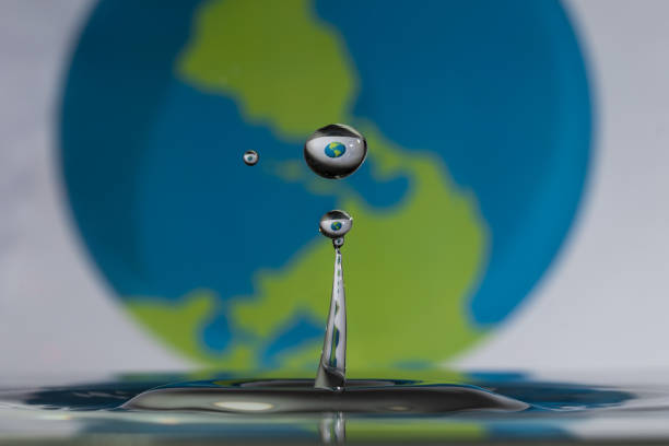 istock Earth in a water droplet splash 1397198568