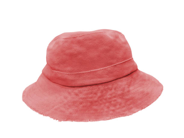 istock red bucket hat isolated on white 1397200489