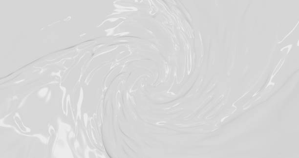 istock Macro white smooth rotate cosmetic texture of face cream, milk or yogurt, abstract background 1397201669