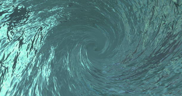 istock Rotating blue abstract swirl whirlpool, abstract background 1397202888