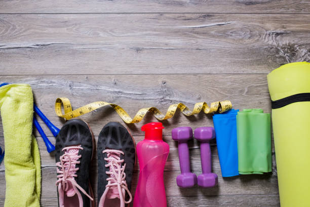 istock Yoga or fitness items 1397204253