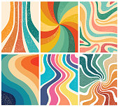 Set of groovy backgrounds