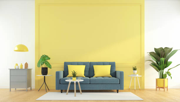 istock Yellow living room 1397206960