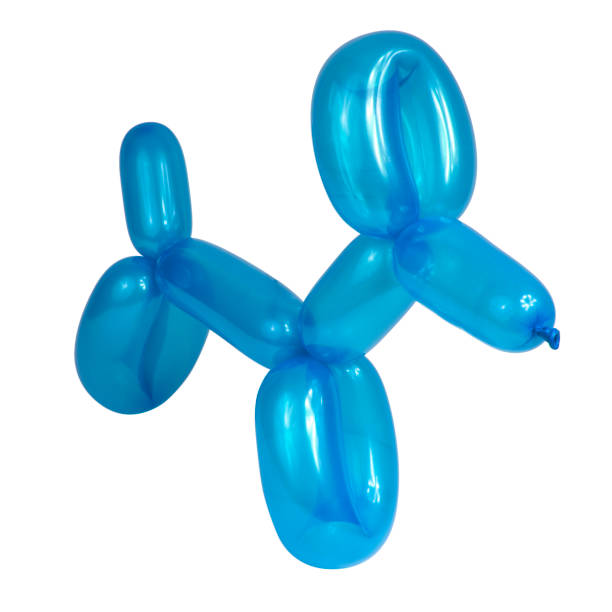 istock Blue balloon dog model party fun isolated on the white background 1397210013