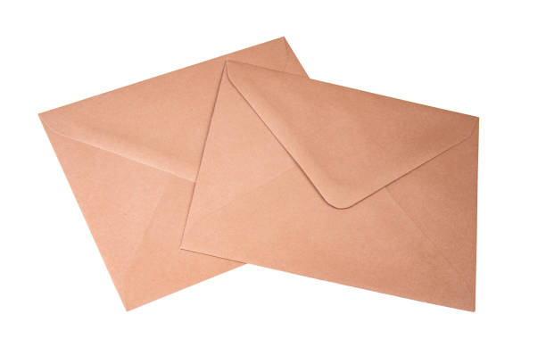 istock Craft brown envelope isolated on the white background 1397210877