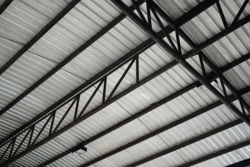 Under roof with Steel structure Roof detail