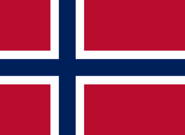 ilustrações, clipart, desenhos animados e ícones de bandeira da noruega. bandeira nacional oficial do reino da noruega, um estado no norte da europa, localizado na parte ocidental da península escandinava e do arquipélago de svalbard. ícone plano - norwegian flag norway flag freedom