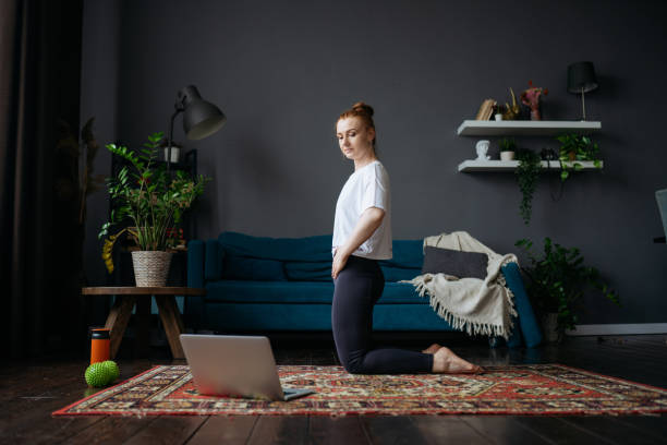 istock online female pilates trainer 1397214336