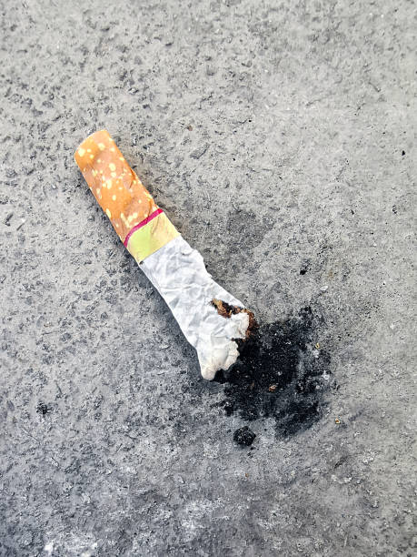 istock Cigarette butts. Smoking is bad for your health 1397218467