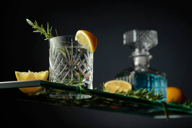 istock Gin tonic cocktail in a crystal glass. 1397223436