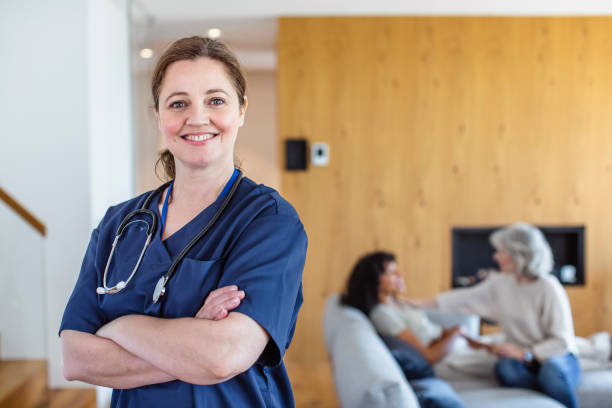 istock District nurse visiting a patient at home 1397226860