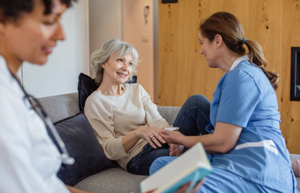 istock Healthcare team visiting a patient at home 1397226876