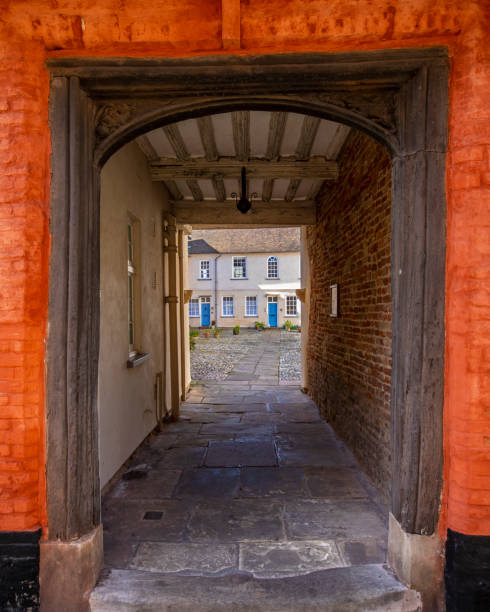 Hampton Court in Kings Lynn, Norfolk, UK The medieval gateway leading into Hampton Court, in the beautiful town of Kings Lynn in Norfolk, UK. kings lynn stock pictures, royalty-free photos & images