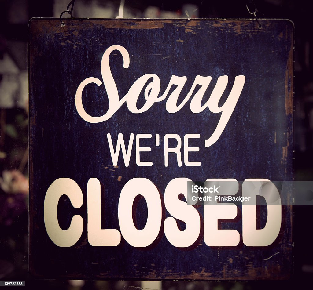 Vintage Placa closed - Foto de stock de Antigo royalty-free