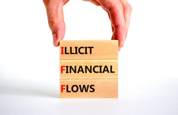 istock IFF illicit financial flows symbol. Concept words IFF illicit financial flows on blocks on a beautiful white background. Businessman hand. Business and IFF illicit financial flows concept. Copy space. 1397228618