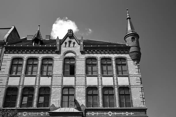 istock historic red brick tenement house 1397228637