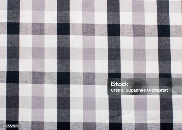Background Checked Black Grey And White Pattern Fabric Computer Graphic Design Photo Stock From Thailand Stock Photo - Download Image Now