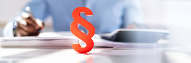 istock Close-up Of A Red Paragraph Symbol 1397234873