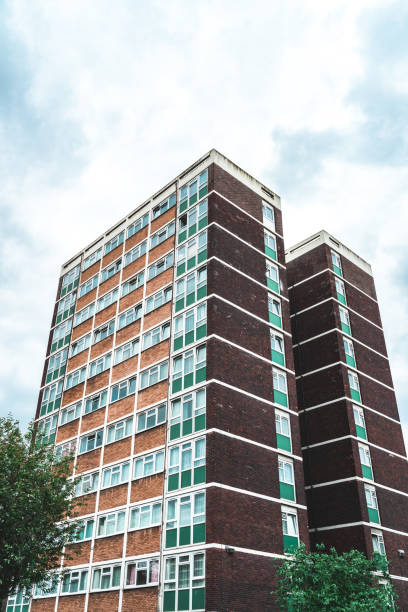 istock Old council tower block in London , UK 1397237022