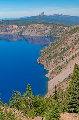 Volcanic Remnants Near a Volcanic Caldera on Crater Lake in Oregon