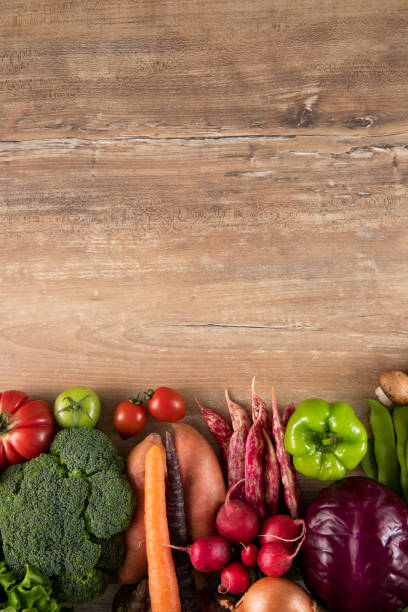 istock Fresh Vegetables on Brown Wooden Table 1397239105