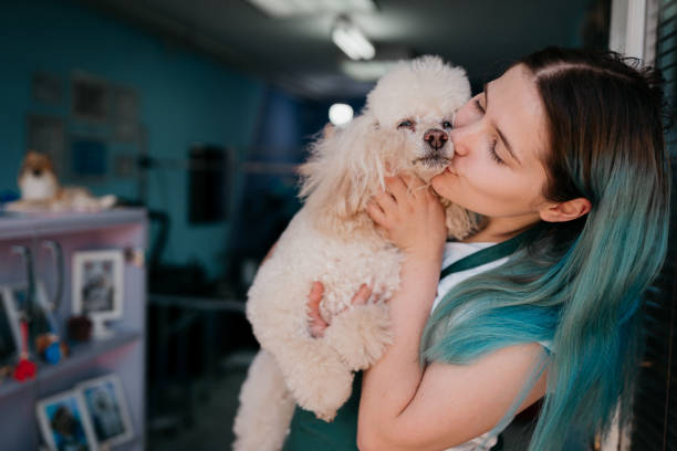 istock Female dog groomer 1397243658