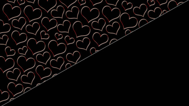 istock Seamless pattern with red hearts. Romantic creamy peach background for textile, wallpaper, fabric, design. 1397246882