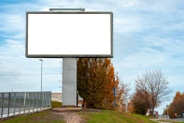 istock Blank white advertising billboard in the city 1397248056