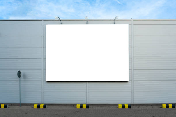 istock Blank white advertising billboard on the wall 1397248131