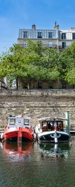 istock Paris, Bastille, beautiful harbor with houseboats 1397250089