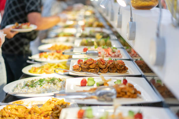 istock Buffet food and appetizers party at restaurant 1397250483