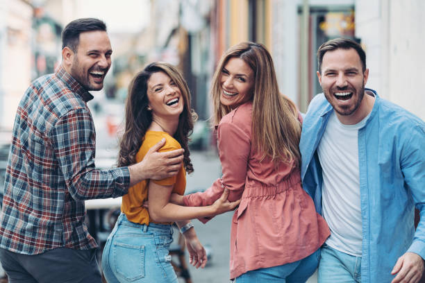 istock Carefree friends having fun together 1397250495