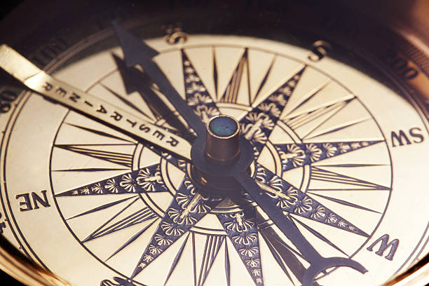 istock Close-up of gold compass 139725274