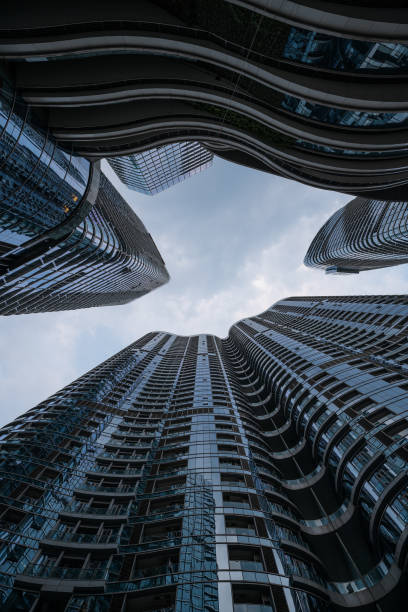 istock Cloudy weather Chengdu's bustling financial city 1397267660