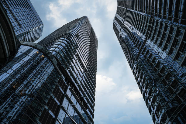 istock Cloudy weather Chengdu's bustling financial city 1397268250