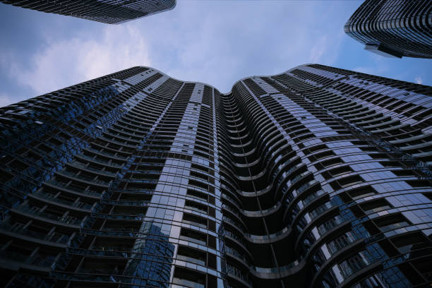 istock Cloudy weather Chengdu's bustling financial city 1397268331