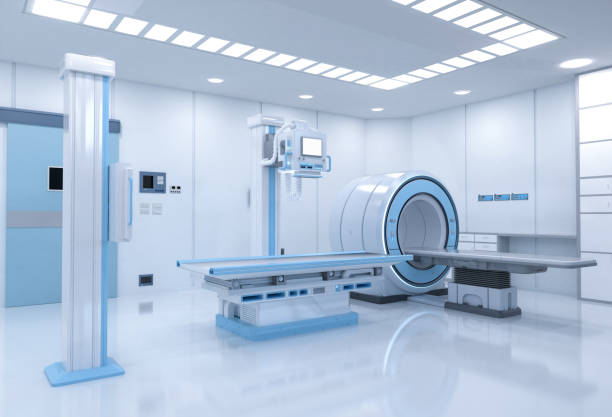 istock Hospital radiology room with mri scanner and x-ray machine 1397272244