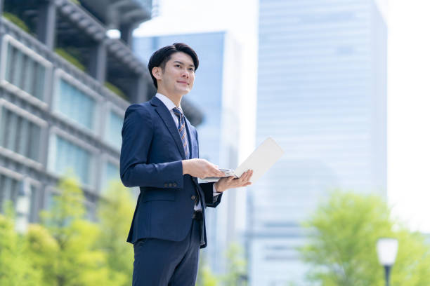 istock Businessman in the office district 1397275104