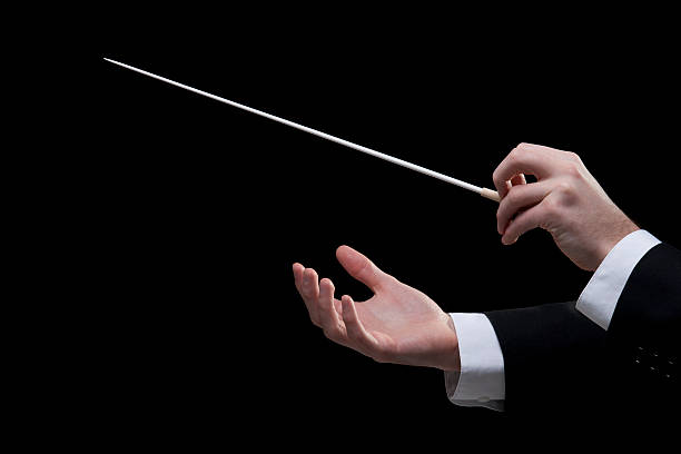istock Close up of an orchestra conductor's hands with a baton 139728191
