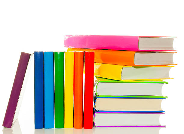 istock Heap of colorful books - library concept 139728525