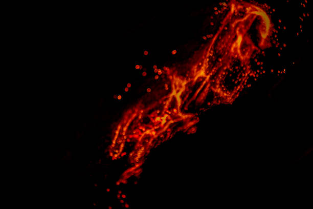 istock Flame on coal burning in kiln for katana, Japanse sword smith. 1397287777